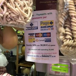 Le montagne di Giulia - Sconto 10% con 30€ di spesa per chi paga con bancomat e carte di credito