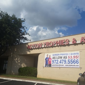 Action Trophies & Awards - Building front - Screen Printing/T-Shirt Printing Near Me - Carrollton, Texas Action Trophies & Awards - Building front - Screen Printing/T-Shirt Printing Near Me - Carrollton, Texas