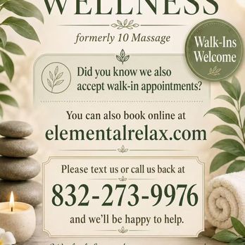 Elemental Wellness - Massage Therapy Near Me - Houston, Texas Elemental Wellness - Massage Therapy Near Me - Houston, Texas