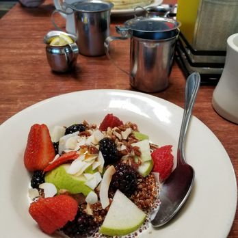 Counter Cafe East - Porridge, earthy and lacks a porridge consistency. more of a trail mix or granola texture. Skip this and share a pancake with someone - Breakfast & Brunch Near Me - Austin, Texas