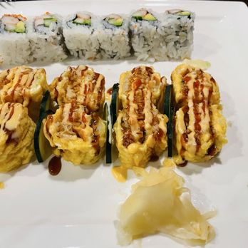 Inaka Sushi and Hibachi Chesapeake - California Roll (top) I'm So Hot Roll (bottom) - Japanese Near Me - Chesapeake, Virginia