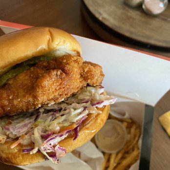 Chickii - Chicken sandwich with honey orange sauce with a side of fries - Chicken Shop Near Me - Glendale, Arizona Chickii - Chicken sandwich with honey orange sauce with a side of fries - Chicken Shop Near Me - Glendale, Arizona