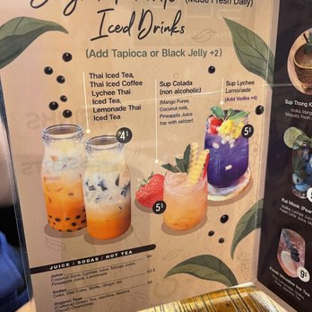 Sup Thai Kitchen  - Drinks menu - Thai Near Me - Fresh Meadows, New York