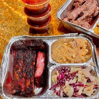 Smokin J's BBQ - Ribs with potato and slaw - Caterers Near Me - Poway, California
