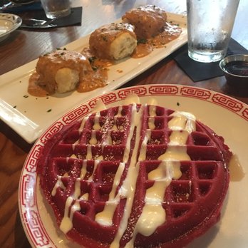Tavern - Red velvet waffles - New American Near Me - Nashville, Tennessee Tavern - Red velvet waffles - New American Near Me - Nashville, Tennessee