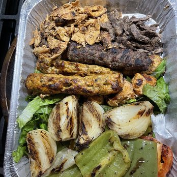 Alexander's Kabob Island - Combo for three, no rice with grilled veggies. - Mediterranean Near Me - Warren, Michigan Alexander's Kabob Island - Combo for three, no rice with grilled veggies. - Mediterranean Near Me - Warren, Michigan