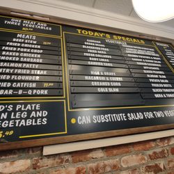 Lizard's Thicket - Menu. Meat and three sides.