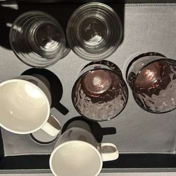 Hôtel des Vosges - every cup and glass was unwashed as well as the tray - Hotels Near Me - Strasbourg, 67