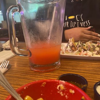 El Torito - Pitcher of strawberry mango margarita - Mexican Near Me - Ontario, California El Torito - Pitcher of strawberry mango margarita - Mexican Near Me - Ontario, California