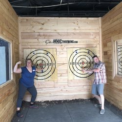 Class Axe Throwing & Bar - Double bullseye!