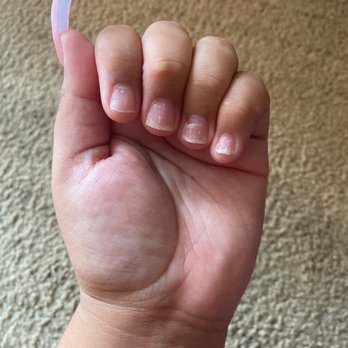 Crystal Nails - The first two fingers popped off the other T.O. lifted so I took them off to prevent further damage to the nail - Nail Salons Near Me - San Diego, California