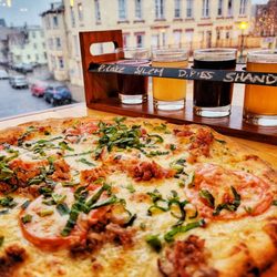 Five Churches Brewing - Week of 3/20/23 special: bacon, tomato, basil, garlic
