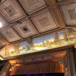 Beautiful painting of Hudson River on ceiling Beautiful painting of Hudson River on ceiling