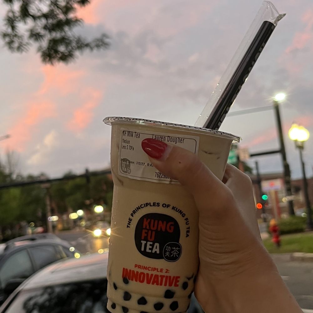 KF tea, 70% sugar, added tapioca (boba). Perfect evening! KF tea, 70% sugar, added tapioca (boba). Perfect evening!