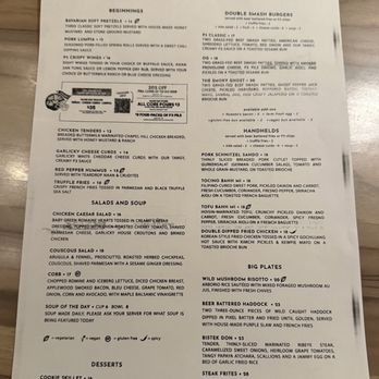 Phase Three Brewing Company - Food menu, circa Feb 2025. - Breweries Near Me - Elmhurst, Illinois