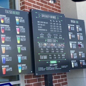 Tea2Go - Menu. Order at the window- no speaker - Tea Rooms Near Me - Kyle, Texas