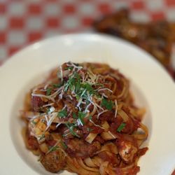 Parry's Pizzeria & Taphouse - Customized Spicy Alfredo with Spicy meat sauce with chicken (ask your server)