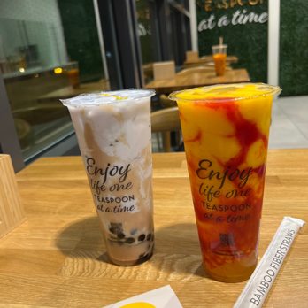 Teaspoon - Mango Funtime Taro Lover - Bubble Tea Near Me - Las Vegas, Nevada