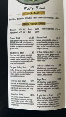 Menu photo 6 Poke Zone Edgewater, NJ