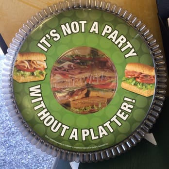 Subway - a plate that says it's not a party without a platter - Sandwiches Near Me - Parker, Arizona Subway - a plate that says it's not a party without a platter - Sandwiches Near Me - Parker, Arizona