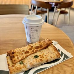 Spinach, Feta & Egg White Wrap & a Cortado