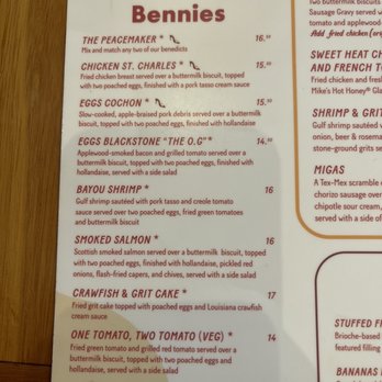 Ruby Slipper Central Business District - Menu of Benny's or Bennies as they say. Heheh. - Breakfast & Brunch Near Me - New Orleans, Louisiana Ruby Slipper Central Business District - Menu of Benny's or Bennies as they say. Heheh. - Breakfast & Brunch Near Me - New Orleans, Louisiana