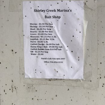 Shirley Creek Marina - Bait prices - Marinas Near Me - Etoile, Texas Shirley Creek Marina - Bait prices - Marinas Near Me - Etoile, Texas