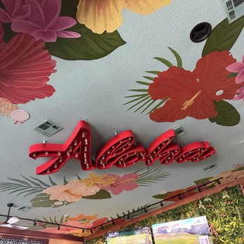 Hula Bay Club - Nice ceiling greeting message lights! - Seafood Near Me - Tampa, Florida Hula Bay Club - Nice ceiling greeting message lights! - Seafood Near Me - Tampa, Florida