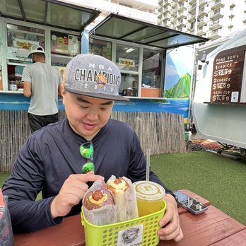 Hula Dog - Two dogs and a lilikoi lemonade. - Hot Dogs Near Me - Honolulu, Hawaii Hula Dog - Two dogs and a lilikoi lemonade. - Hot Dogs Near Me - Honolulu, Hawaii