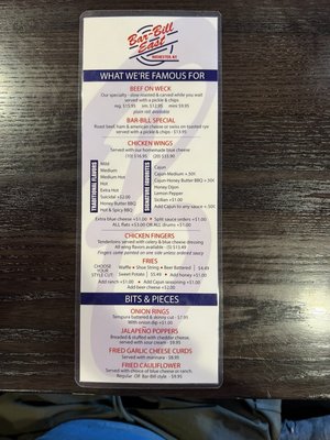 Menu photo 7 Bar-Bill East Rochester, NY Menu photo 7 Bar-Bill East Rochester, NY
