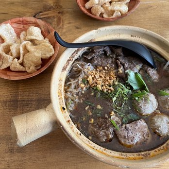 Paddler - Signature Thai Boat noodle soap with beef and medium rice noodles - Thai Near Me - Toronto, Ontario Paddler - Signature Thai Boat noodle soap with beef and medium rice noodles - Thai Near Me - Toronto, Ontario