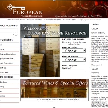 European Wine Resource - the website of european wine resources - Beer, Wine & Spirits Near Me - Richmond, California European Wine Resource - the website of european wine resources - Beer, Wine & Spirits Near Me - Richmond, California