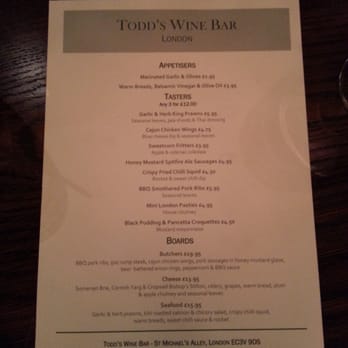 Todd's Wine Bar - Nibbles! - Wine Bars Near Me - London, XGL Todd's Wine Bar - Nibbles! - Wine Bars Near Me - London, XGL