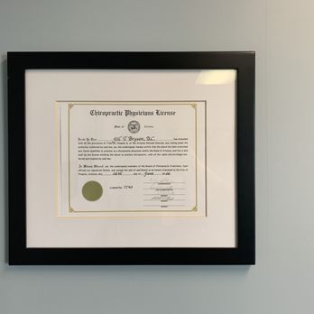 Preferred Chiropractic - Dr. Jill Bryson's license - Chiropractors Near Me - Dayton, Ohio