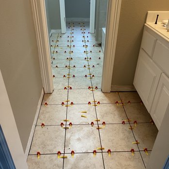 A&M Paint Express - Tile replacement (after) - Flooring Near Me