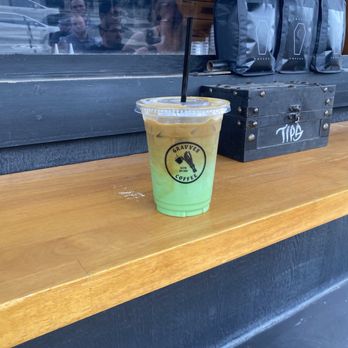 Gravves Coffee - Pandan flavored iced coffee. I risked missing my flight home for this one. Worth it. - Food Trucks Near Me - San Antonio, Texas Gravves Coffee - Pandan flavored iced coffee. I risked missing my flight home for this one. Worth it. - Food Trucks Near Me - San Antonio, Texas