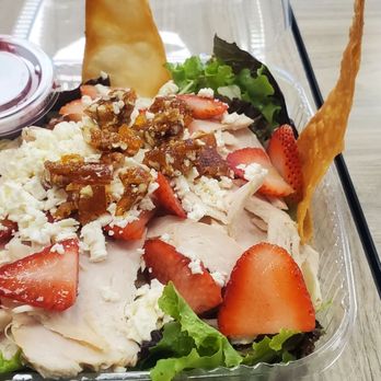 The Toasted Yolk Cafe - Strawberry Field Salad - Breakfast & Brunch Near Me - Cypress, Texas The Toasted Yolk Cafe - Strawberry Field Salad - Breakfast & Brunch Near Me - Cypress, Texas