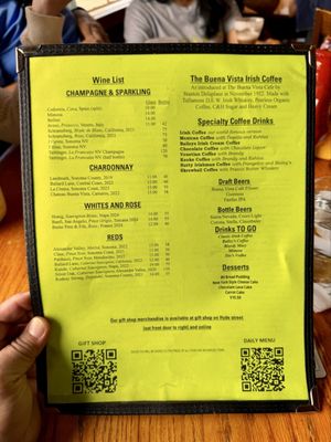Menu photo 6 The Buena Vista San Francisco, CA Menu photo 6 The Buena Vista San Francisco, CA