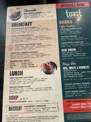 Menu photo 2 Toast Coffee + Kitchen Ronkonkoma, NY Menu photo 2 Toast Coffee + Kitchen Ronkonkoma, NY
