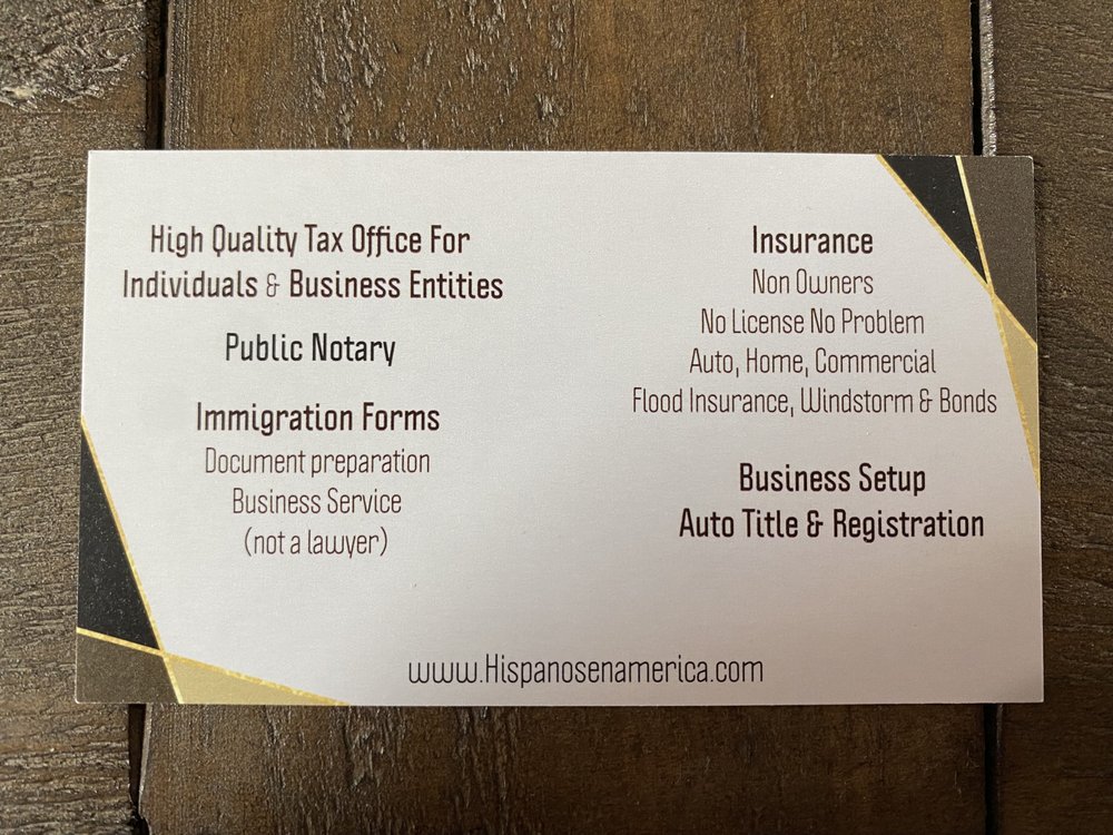 HISPANOS EN AMERICA TAX SERVICES & SOLUTIONS Updated June 2024 3316