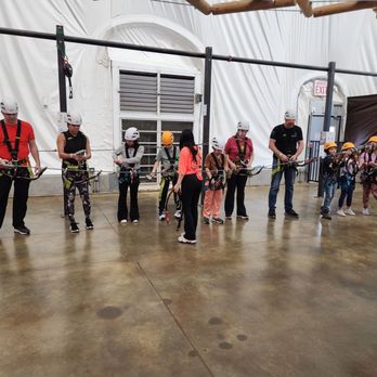 Bolder Adventure Park - Harness training provided by staff - Kids Activities Near Me - Grand Prairie, Texas