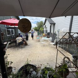 Galavants Coffee - The patio area in front of coffee shop