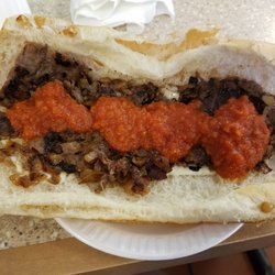 Manheim Twin Kiss - Cheesesteak... Not a fan of the tomato sauce.