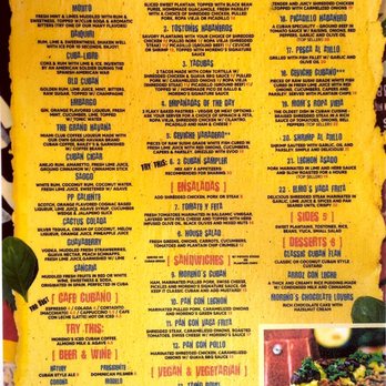 Moreno's Cuba - Menu - Cocktail Bars Near Me - Miami Beach, Florida