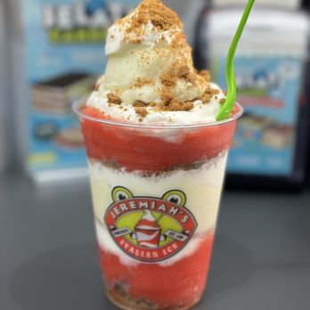 Jeremiah's Italian Ice - Strawberry Shortcake - Ice Cream & Frozen Yogurt Near Me - Dacula, Georgia Jeremiah's Italian Ice - Strawberry Shortcake - Ice Cream & Frozen Yogurt Near Me - Dacula, Georgia