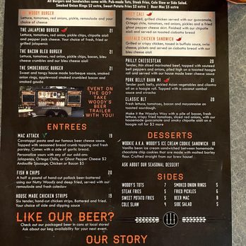 Woody's Brewing - Menu photo 2 - New American Near Me - Redding, California