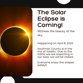 Starr Turfgrass - HOURS UPDATE: Due to the traffic expected in our area on Monday for the Solar Eclipse, we will be closed Monday April 8th - Nurseries & Gardening Near Me - Sunnyvale, Texas Starr Turfgrass - HOURS UPDATE: Due to the traffic expected in our area on Monday for the Solar Eclipse, we will be closed Monday April 8th - Nurseries & Gardening Near Me - Sunnyvale, Texas