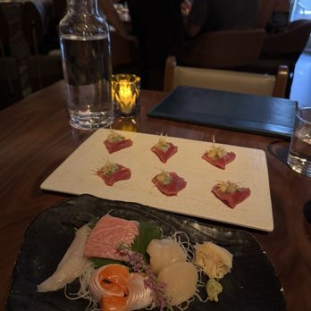 WAKUDA - Chu Toro with Miso Butter and assorted sashimi - Japanese Near Me - Las Vegas, Nevada
