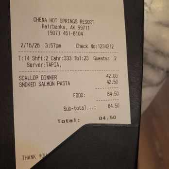 Chena Hot Springs Restaurant - Seafood Near Me - Fairbanks, Alaska