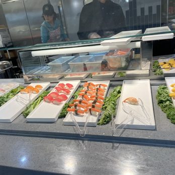 Lin's Grand Buffet - Sushi bar still looking pretty empty. It goes quick - Sushi Bars Near Me - Murrieta, California